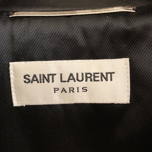New with Tags Saint Laurent Leather Biker Jacket L01 - Picture 11 of 11